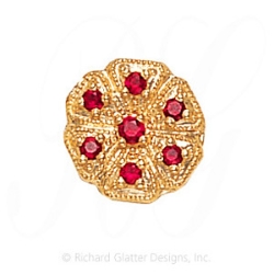 GS476 R - 14 Karat Gold Ruby Slide 